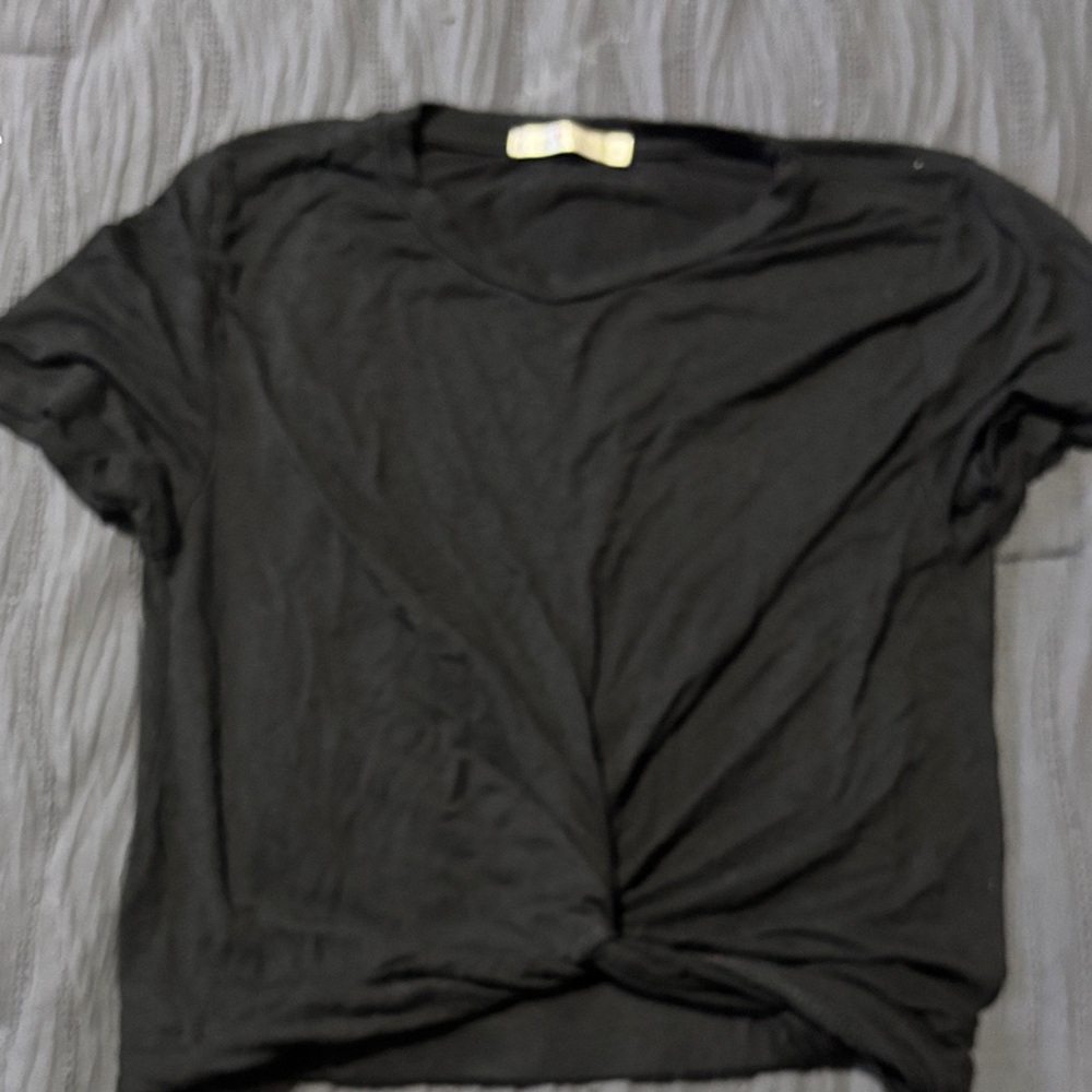 Heart & Lips Black Knot Front T-Shirt